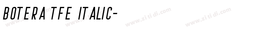 Botera TFE Italic字体转换